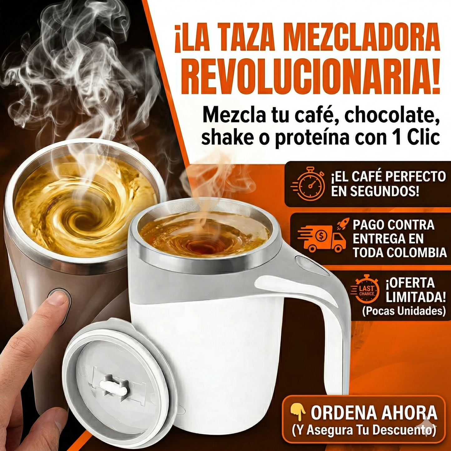 Taza Mezcladora Inteligente – Mezcla tu café en segundos