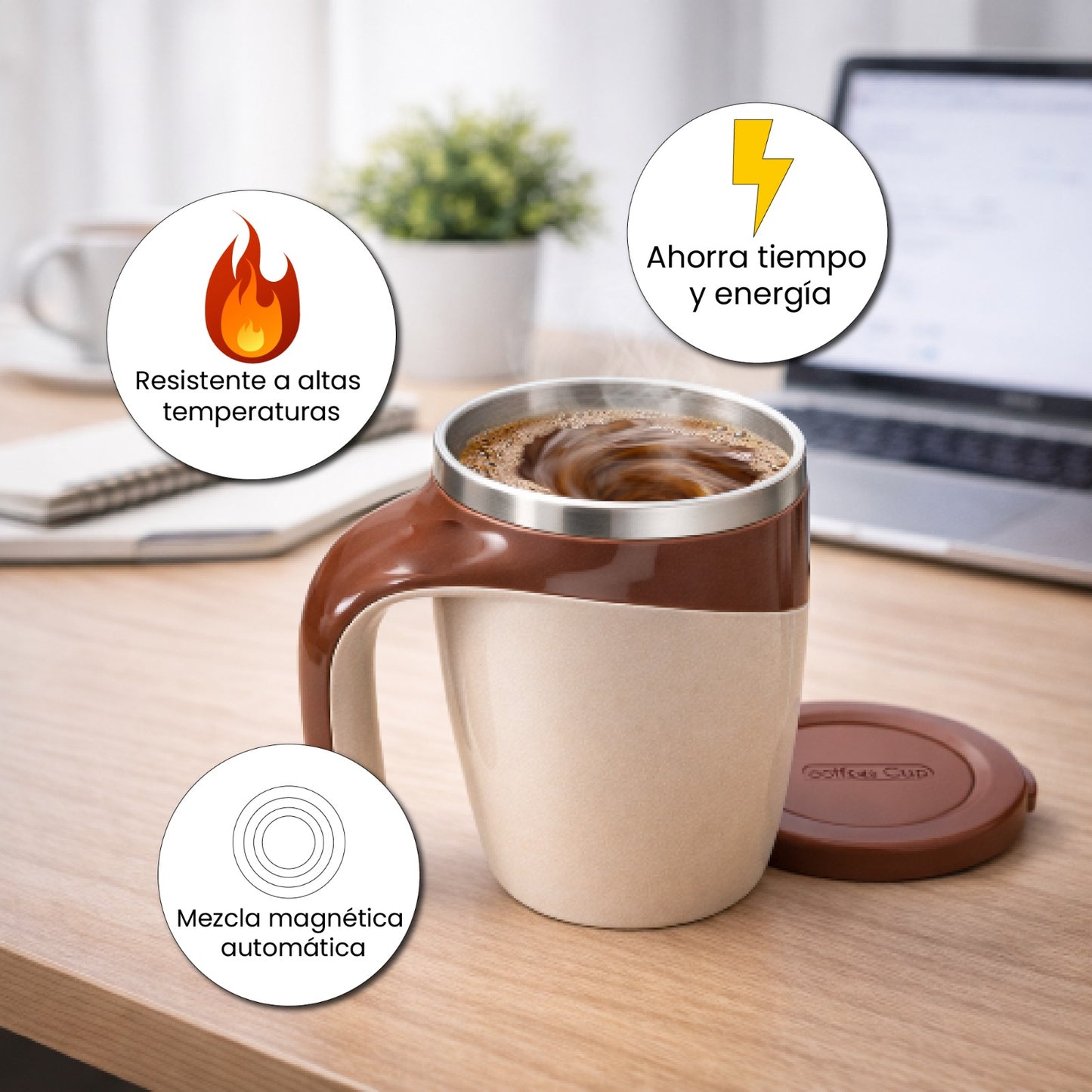Taza Mezcladora Inteligente – Mezcla tu café en segundos